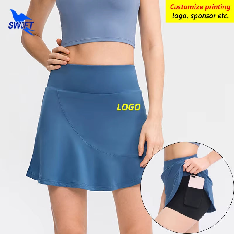 Elevate Your Game with Customize LOGO Women’s Tennis Skirts with Shorts – Quick-Dry Athletic Wear for Summer Fitness!